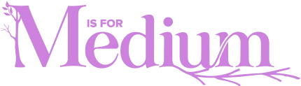 M is for Medium pink logo